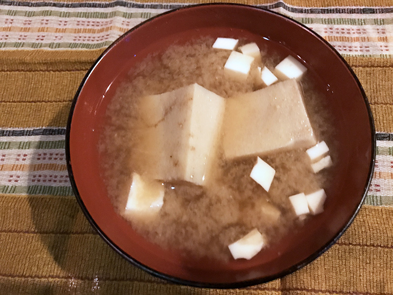 高野豆腐とお豆腐のみそ汁